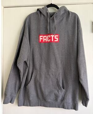 The Daily Wire Facts Pullover Hoodie Gray Independent Trading XXL